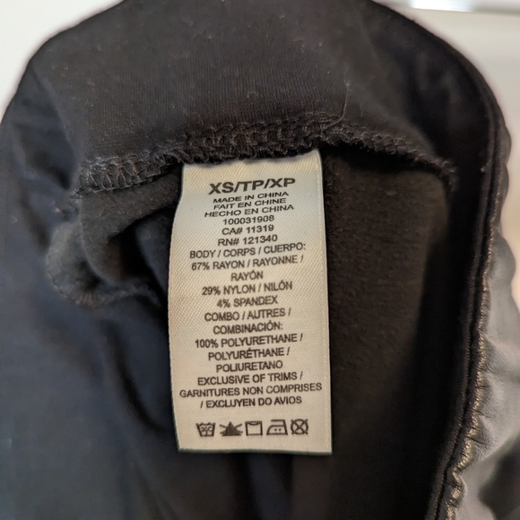 DYNAMITE XS Black Faux Leather Leggings - Picture 3 of 6